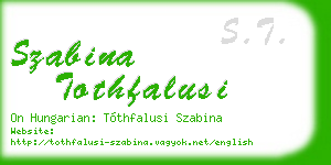szabina tothfalusi business card