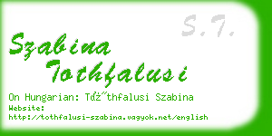 szabina tothfalusi business card